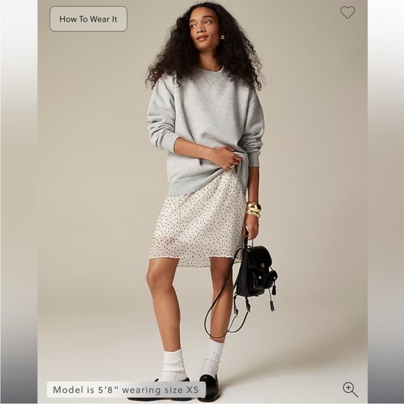 J. Crew *monogrammed* Heritage fleece oversized crewneck sweatshirt grey small - Picture 2 of 9